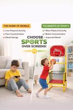 Kids Basketball Hoop Arcade Game Set – Indoor Mini Basketball Stand with Backboard, Net, Ball & Pump, Score Toss Game for Kids, Home & Backyard Play - Image 3