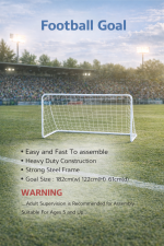 Portable Soccer Goal with Net – Durable Steel Frame Backyard Training Goal, Easy Assembly, Includes Ground Stakes for Stability, Ideal for Kids & Adults Practice Football Goal Net for Outdoor Use - Image 6