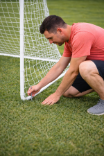 Portable Soccer Goal with Net – Durable Steel Frame Backyard Training Goal, Easy Assembly, Includes Ground Stakes for Stability, Ideal for Kids & Adults Practice Football Goal Net for Outdoor Use - Image 12