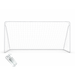 Portable Soccer Goal 12x6 FT with Net & Ground Stakes – Heavy Duty Metal Frame, Easy Assembly Backyard Training Goal for Kids & Adults