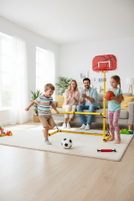 Portable 2-in-1 Kids Football Goal Post & Basketball Hoop Set with Ball, Pump & Net – Indoor Outdoor Sports Playset for Backyard, Garden & Home Practice - Image 3