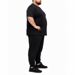 OVERS Plus Size Men’s Black T-Shirt & Jogger Pants Set 2XL–10XL - Image 2