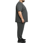OVERS Plus Size Men’s Dark Grey T-Shirt & Jogger Pants Set 2XL–10XL - Image 2