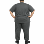 OVERS Plus Size Men’s Dark Grey T-Shirt & Jogger Pants Set 2XL–10XL - Image 3