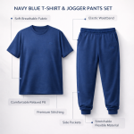 OVERS Plus Size Men’s Navy T-Shirt & Jogger Pants Set 2XL–10XL - Image 5