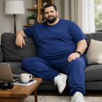 OVERS Plus Size Men’s Navy T-Shirt & Jogger Pants Set 2XL–10XL - Image 6