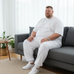 OVERS Plus Size Men’s White T-Shirt & Jogger Pants Set 2XL–10XL - Image 4