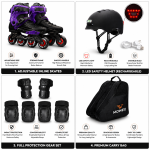OVERS 4in1 Set Professional Inline Skates Shoes, Helmet, Protection, Skates Bag for Adults, 36-44 - Image 6