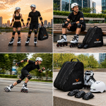 OVERS 4in1 Set Professional Inline Skates Shoes, Helmet, Protection, Skates Bag for Adults, 36-44 - Image 4