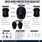 OVERS Kids & Adults Protective Gear Set 7-in-1–Helmet, Knee Pads, Elbow Pads & Wrist Guards for Scooter, Skateboarding, Cycling & Roller Skating - Image 7