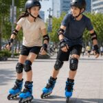Blue Inline & Roller Skates Shoes Adjustable Size With Protection Gear Complete Set. - Image 9