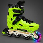 Green Inline & Roller Skates Shoes Adjustable Size With Protection Gear Complete Set. - Image 2