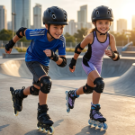 OVERS Kids & Adults Protective Gear Set 7-in-1–Helmet, Knee Pads, Elbow Pads & Wrist Guards for Scooter, Skateboarding, Cycling & Roller Skating - Image 4