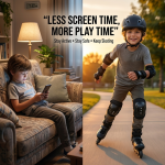 OVERS Kids & Adults Protective Gear Set 7-in-1–Helmet, Knee Pads, Elbow Pads & Wrist Guards for Scooter, Skateboarding, Cycling & Roller Skating - Image 5