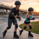 OVERS Kids & Adults Protective Gear Set 7-in-1–Helmet, Knee Pads, Elbow Pads & Wrist Guards for Scooter, Skateboarding, Cycling & Roller Skating - Image 3