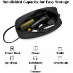 OVERS Travel Organizer Waterproof Bag – Portable Toiletry, Shaving Storage, & Accessories Pouch for Men and Women, Durable Wash Bag with Handle. - Image 2